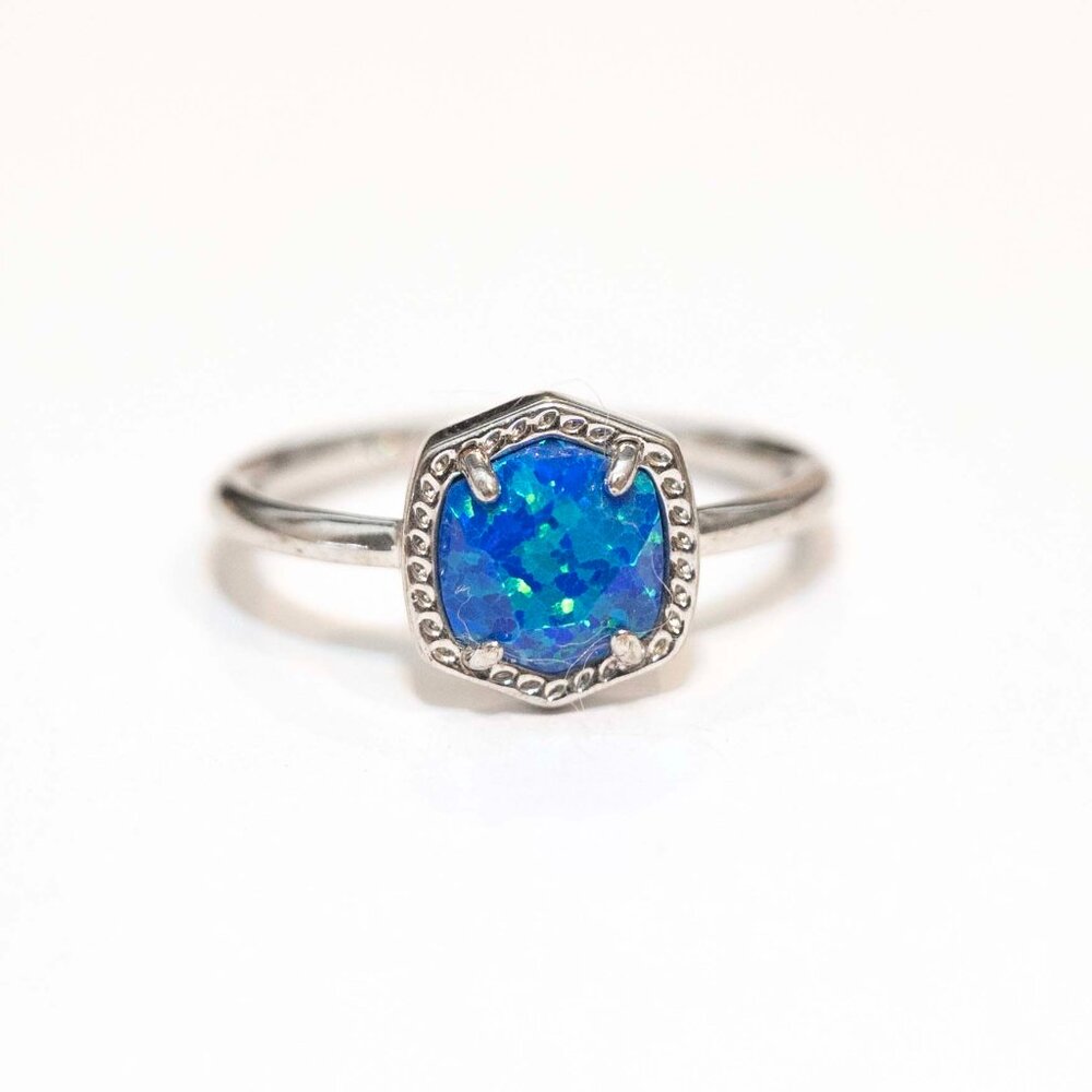 Kendra Scott Davie Band Ring in Royal Blue Opal